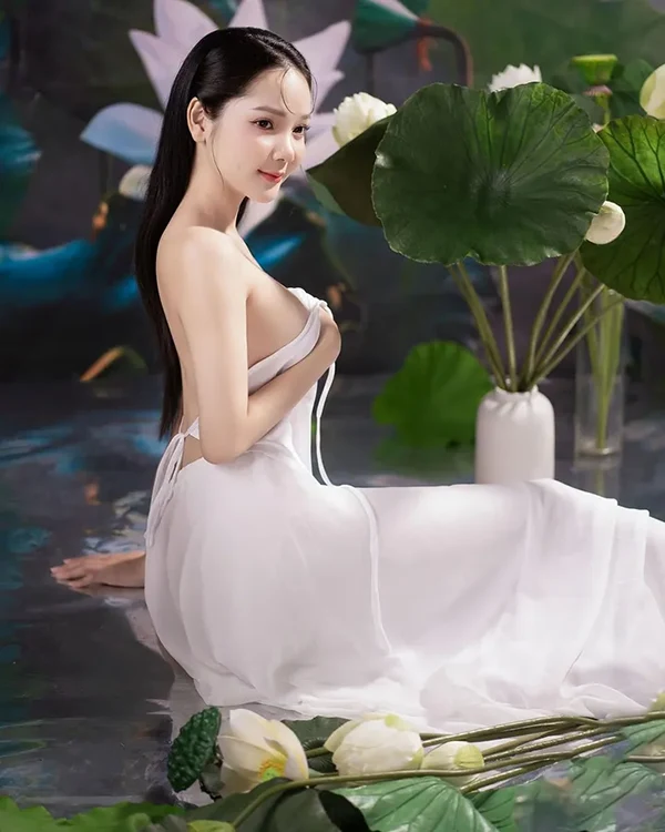 Áo dài khoe hàng quyến rũ