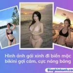 Hình ảnh gái xinh đi biển mặc bikini nóng bỏng đốt cháy mùa hè