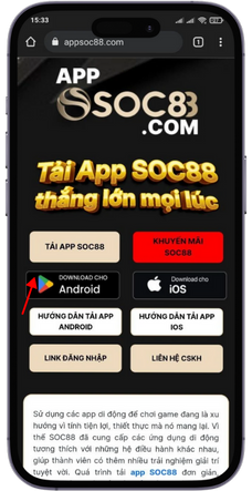 Tải cài đặt app Soc88 cho Android