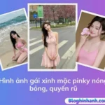 Ảnh gái xinh mặc pinky dịu dàng, gợi cảm đầy thu hút