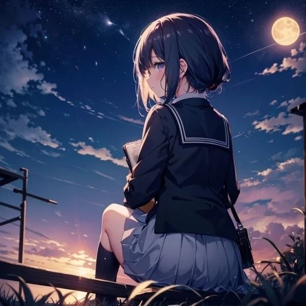 Tải ảnh anime girl với góc lưng ngọt ngào