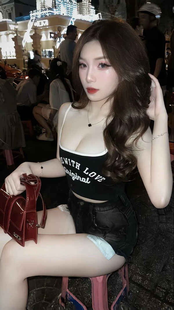Xem hình ảnh gái dễ thương mặc short phá cách