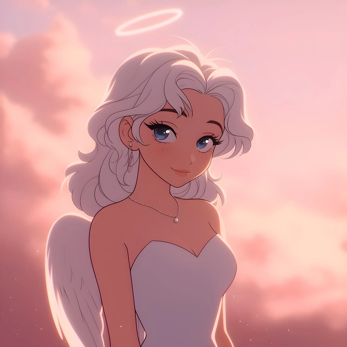 Album ảnh anime girl tóc trắng đẹp ấn tượng