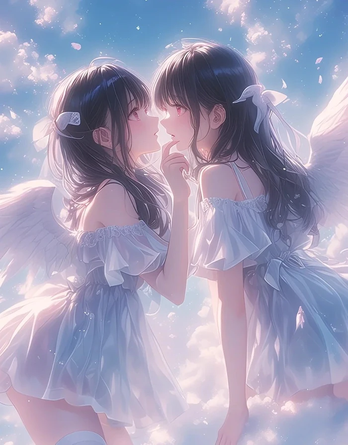 Hình anime bách hợp tinh tế, nét vẽ sắc sảo