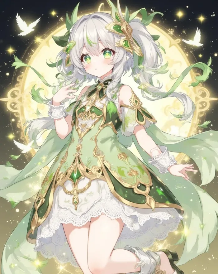 Hình avatar anime tóc trắng phù hợp với fan anime girl