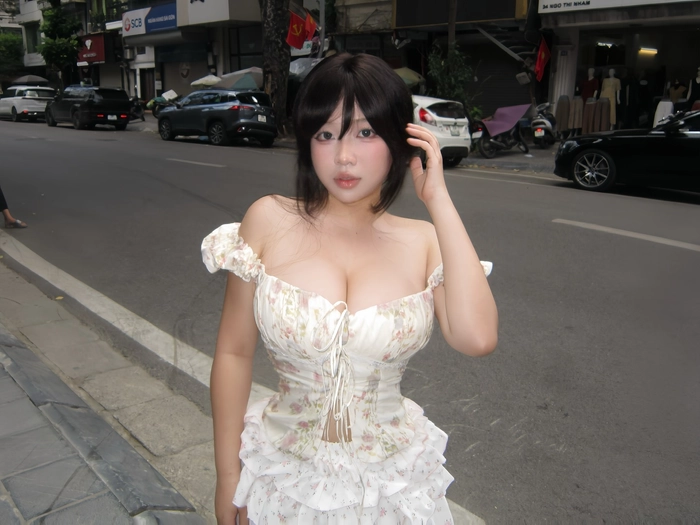 Hình nền nữ sinh xinh đẹp ngực nở đầy cuốn hút