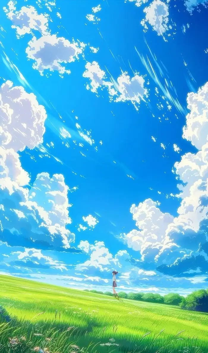Hình ảnh anime bầu trời huyền bí