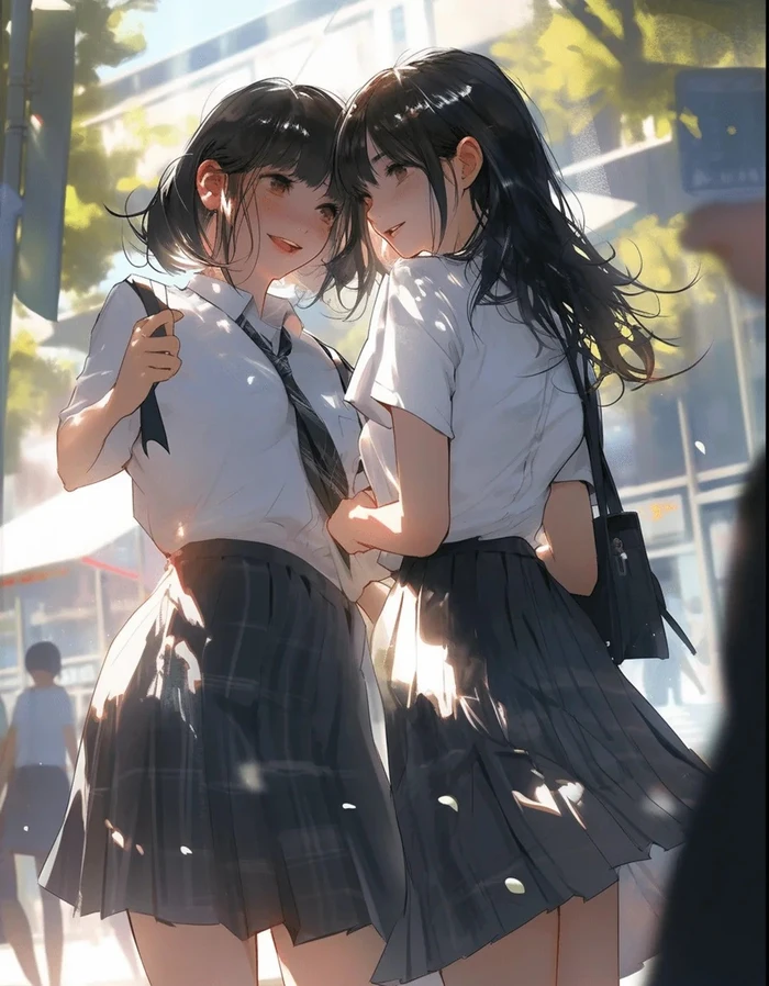 Bộ ảnh anime bách hợp thu hút bởi nét đẹp dịu dàng