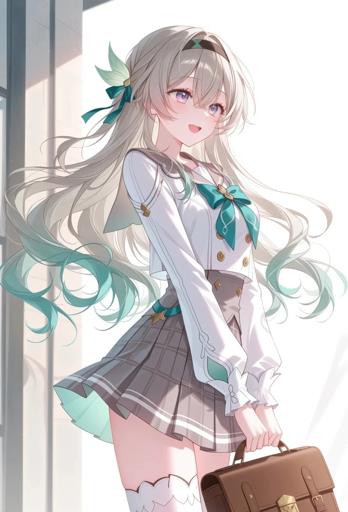 Hình ảnh anime girl tóc trắng nổi bật trong giới otaku