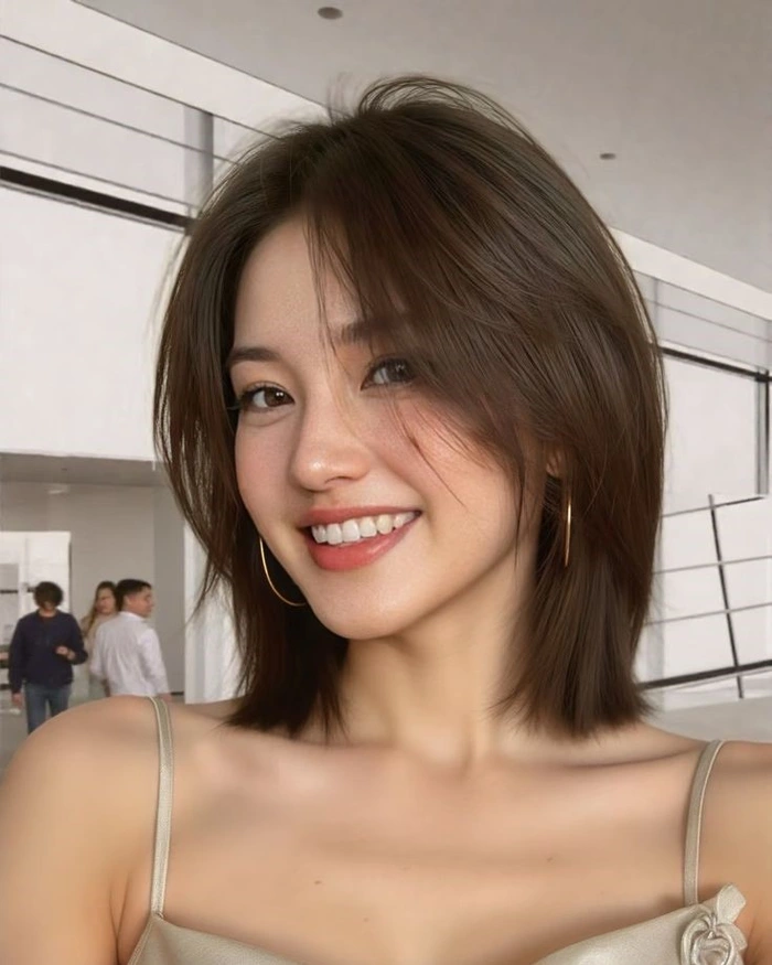 Ngắm ảnh gái xinh tóc ngang vai 2k3 thần thái cuốn hút
