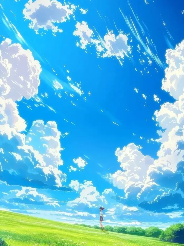 Khám phá 70+ bức ảnh anime bầu trời xanh rực rỡ ấn tượng nhất
