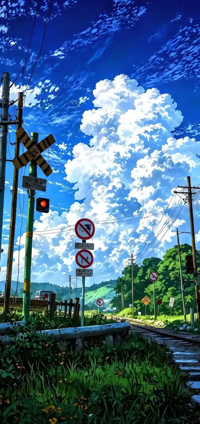 Bộ hình ảnh anime bầu trời mây bay