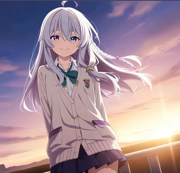 Ảnh mạng anime girl tóc trắng được chia sẻ nhiều