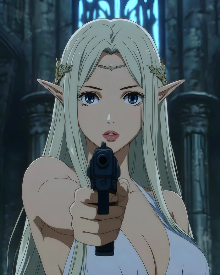 Album ảnh anime girl tóc trắng dành cho tín đồ anime fantasy