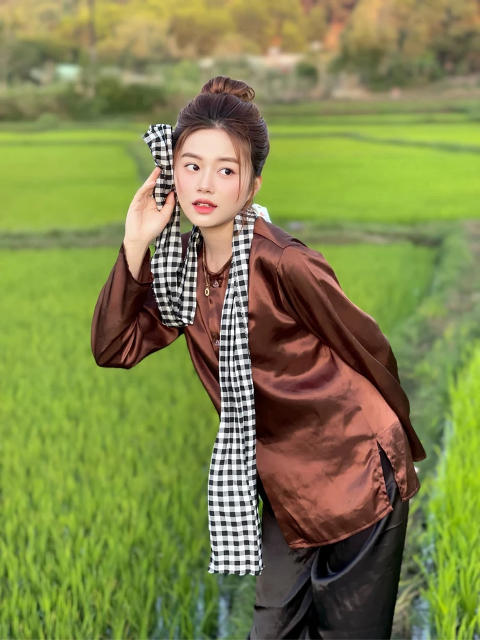 Ngắm ảnh gái quê thể hiện vẻ đẹp truyền thống