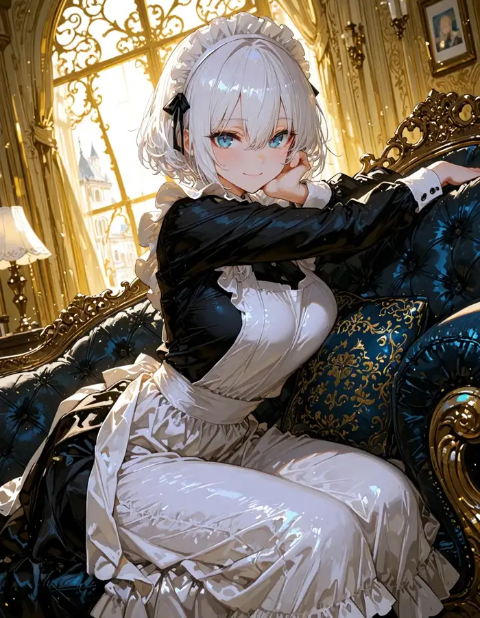 Bộ hình ảnh anime nữ hầu gái xinh đẹp lôi cuốn