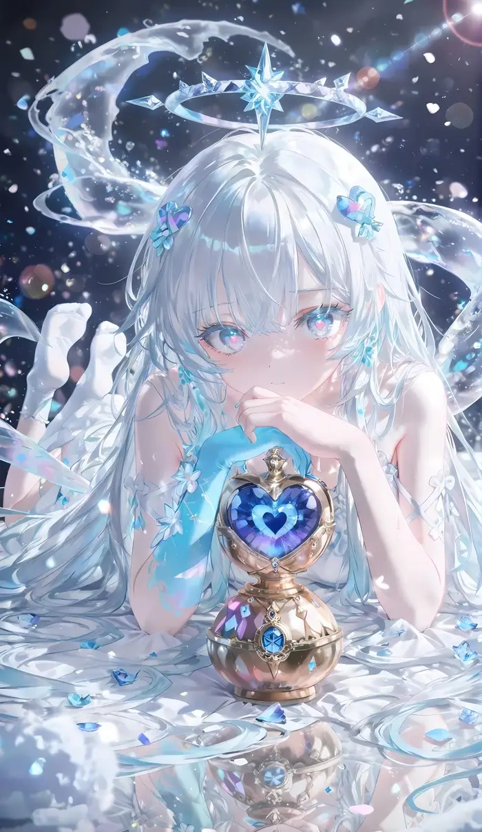 Xem hình ảnh anime girl tóc trắng gợi cảm giác lạnh lùng