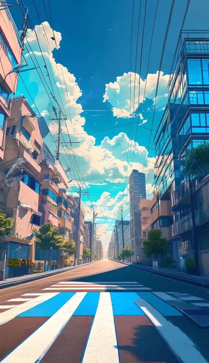 Chụp ảnh anime bầu trời dễ chịu