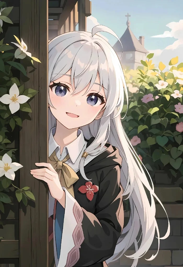 Hình anime girl tóc trắng được chọn làm hình nền nhiều nhất