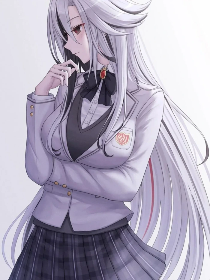 Xem ảnh anime tóc trắng girl với ánh nhìn cuốn hút