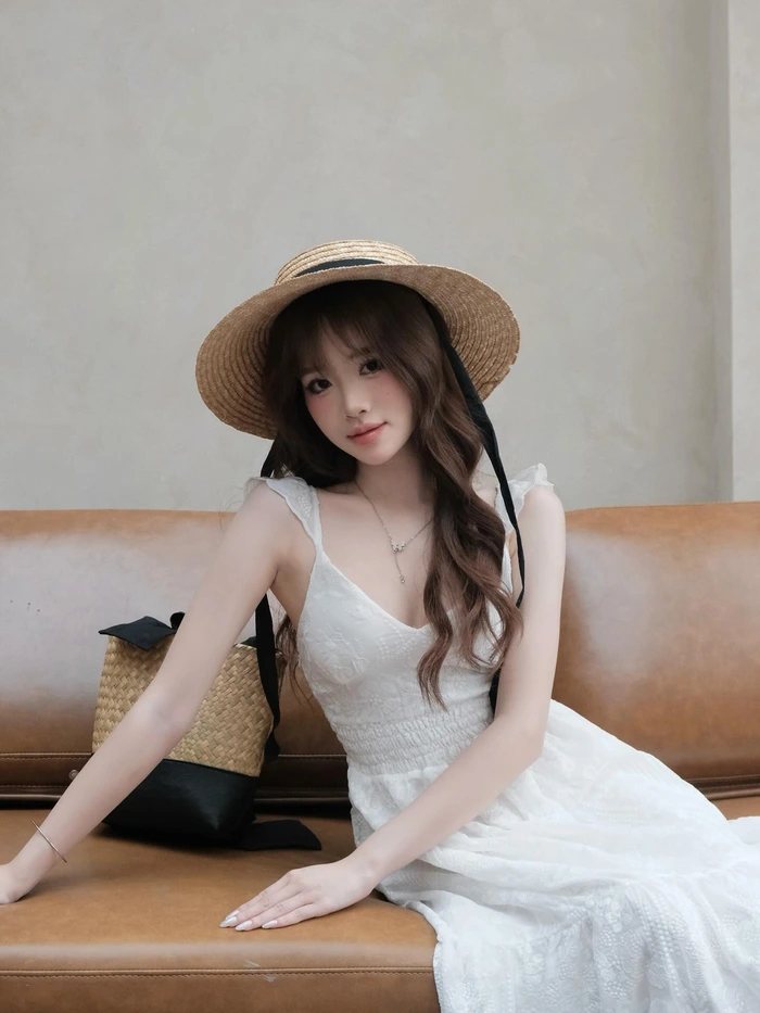 Ảnh gái xinh 2k4 tạo dáng chuyên nghiệp, thần thái ấn tượng