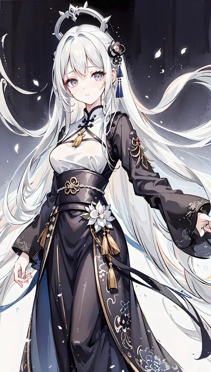Album ảnh anime girl tóc trắng mang cảm xúc sâu sắc