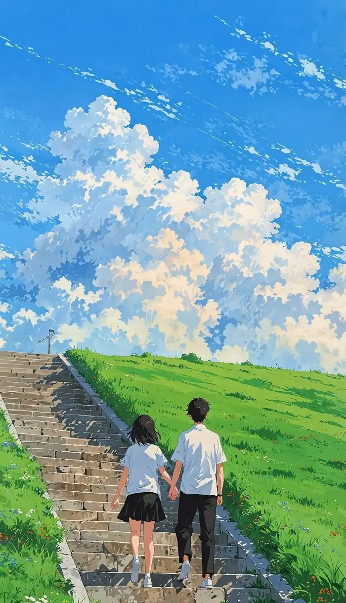 Xem ảnh anime bầu trời tuyệt đẹp