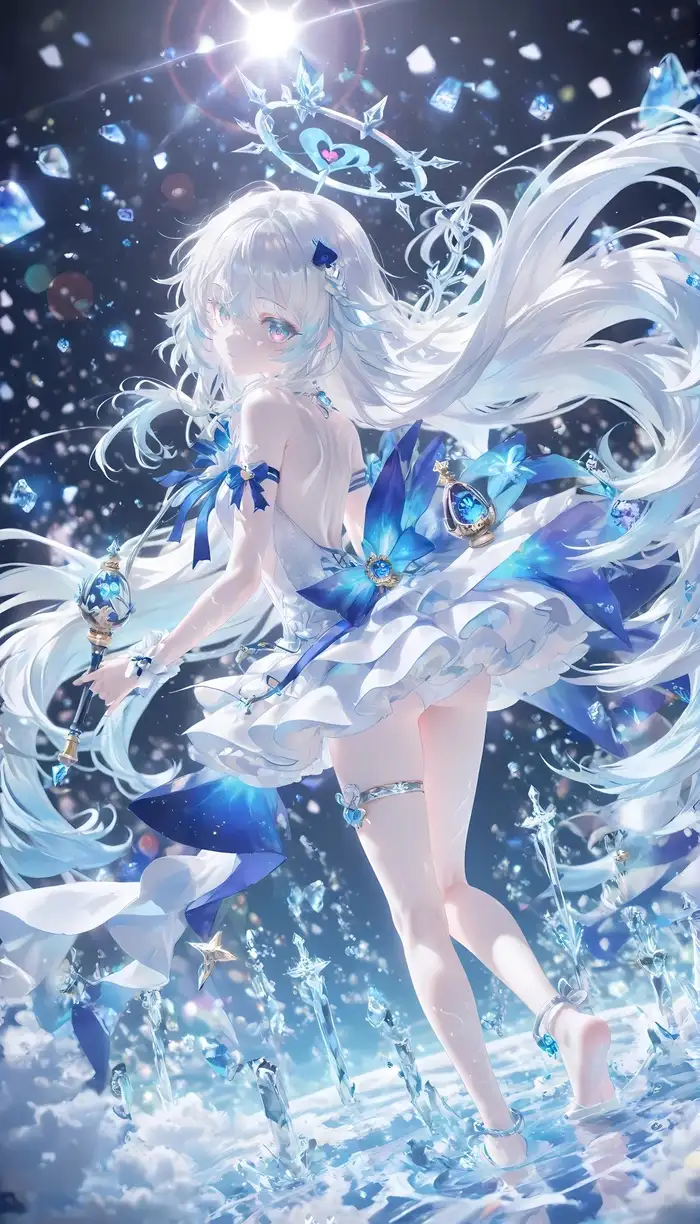 Loạt ảnh anime girl tóc trắng gây ấn tượng mạnh