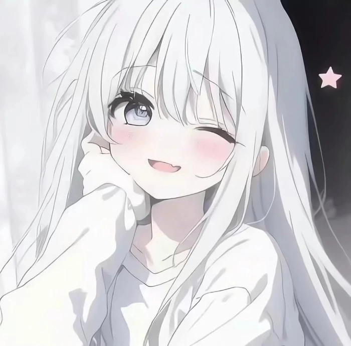 Xem hình anime girl tóc trắng khiến người xem mê mẩn