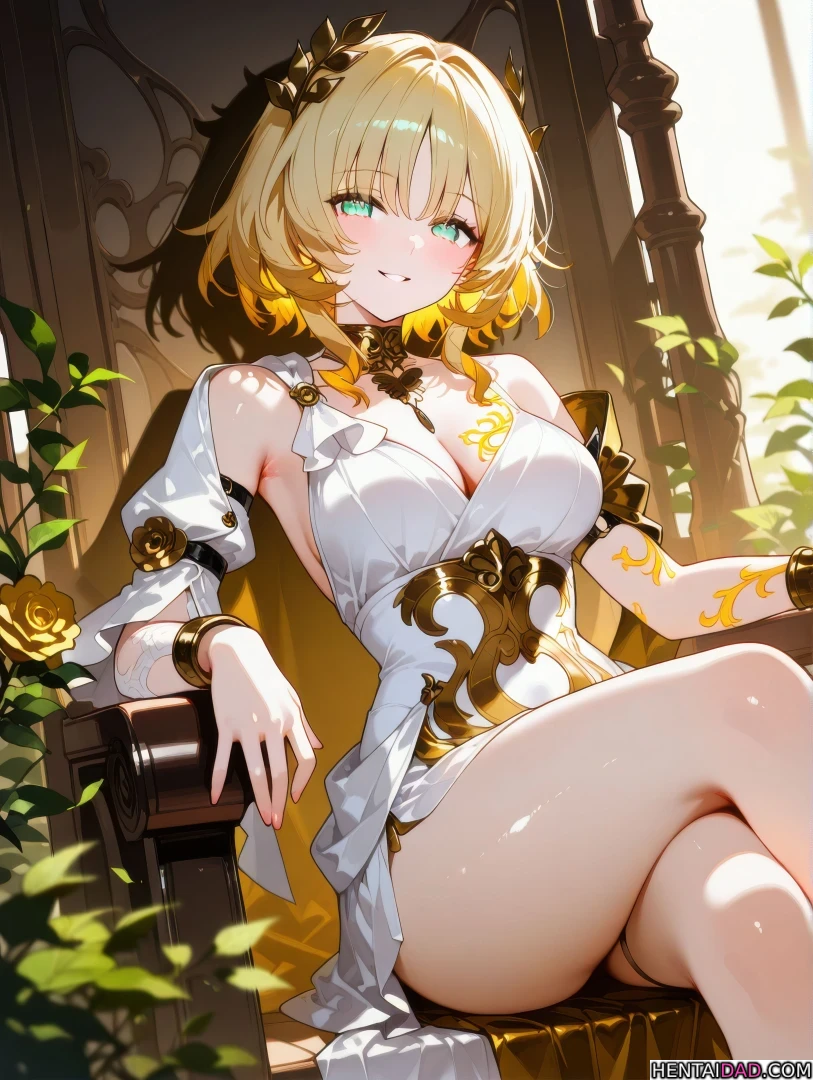 Aglaea trên ngai vàng quyền lực, tỏa sáng giữa rừng xanh diệu kỳ Aglaea trên ngai vàng quyền lực, tỏa sáng giữa rừng xanh diệu kỳ