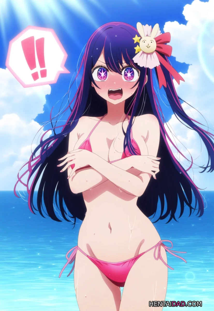 Ai Hoshino bất ngờ trước biển xanh, nắng vàng Bức Hoshino Ai hentai mông cong dâm đãng.