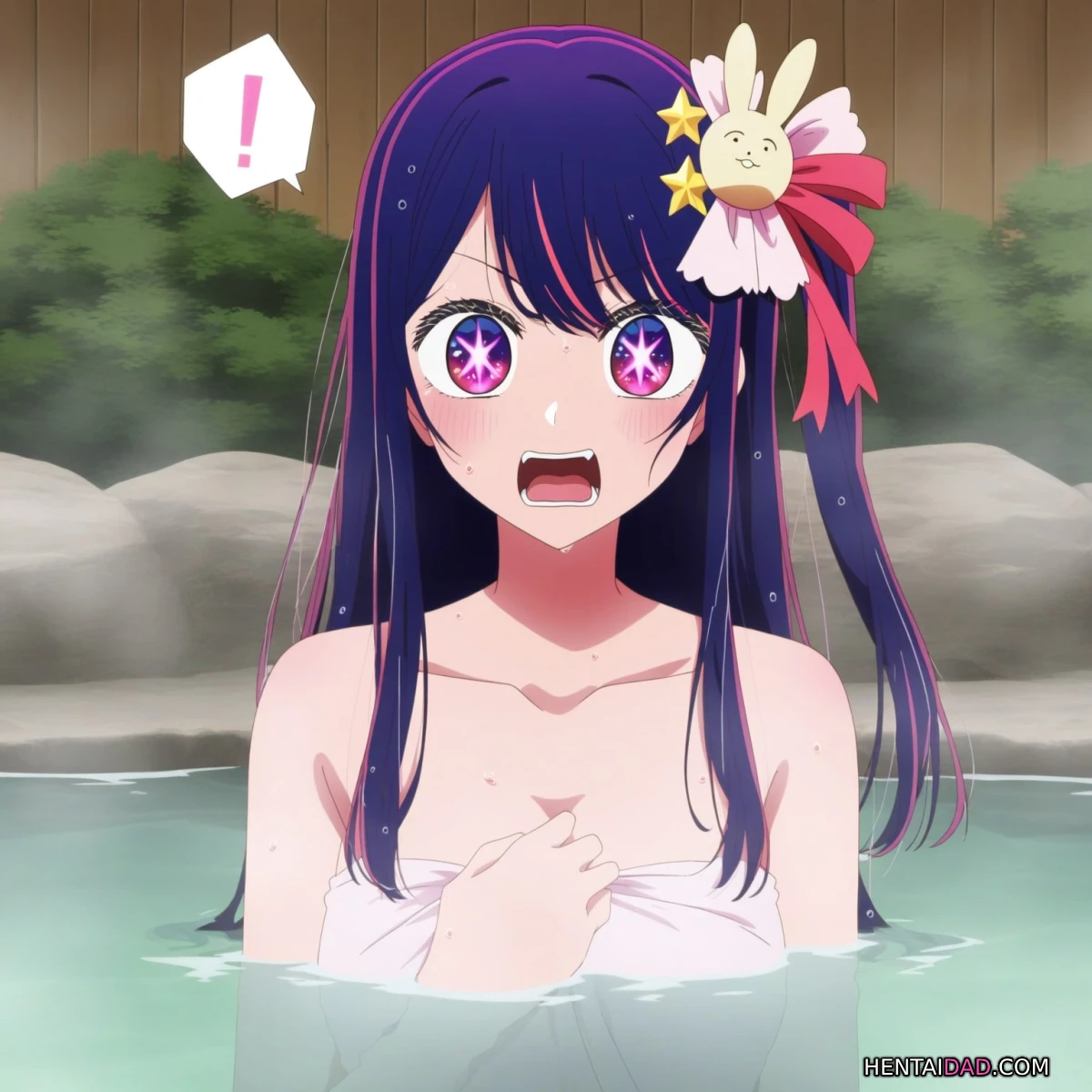 Ai Hoshino thư giãn trong suối nước nóng, vẻ mặt ngạc nhiên. Hoshino Ai hentai mông to rung lắc doggy.