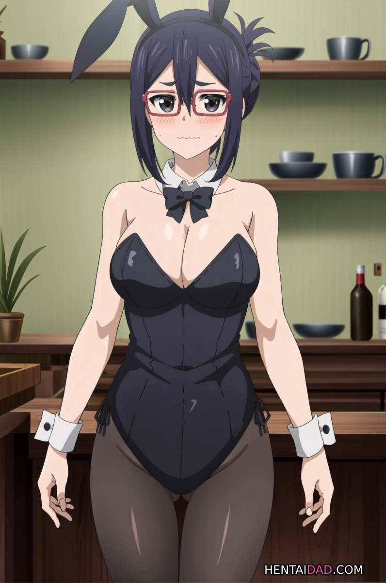 Ami Asai ngượng ngùng trong bộ bunny girl bếp ấm cúng. Ami Asai ngượng ngùng trong bộ bunny girl bếp ấm cúng.