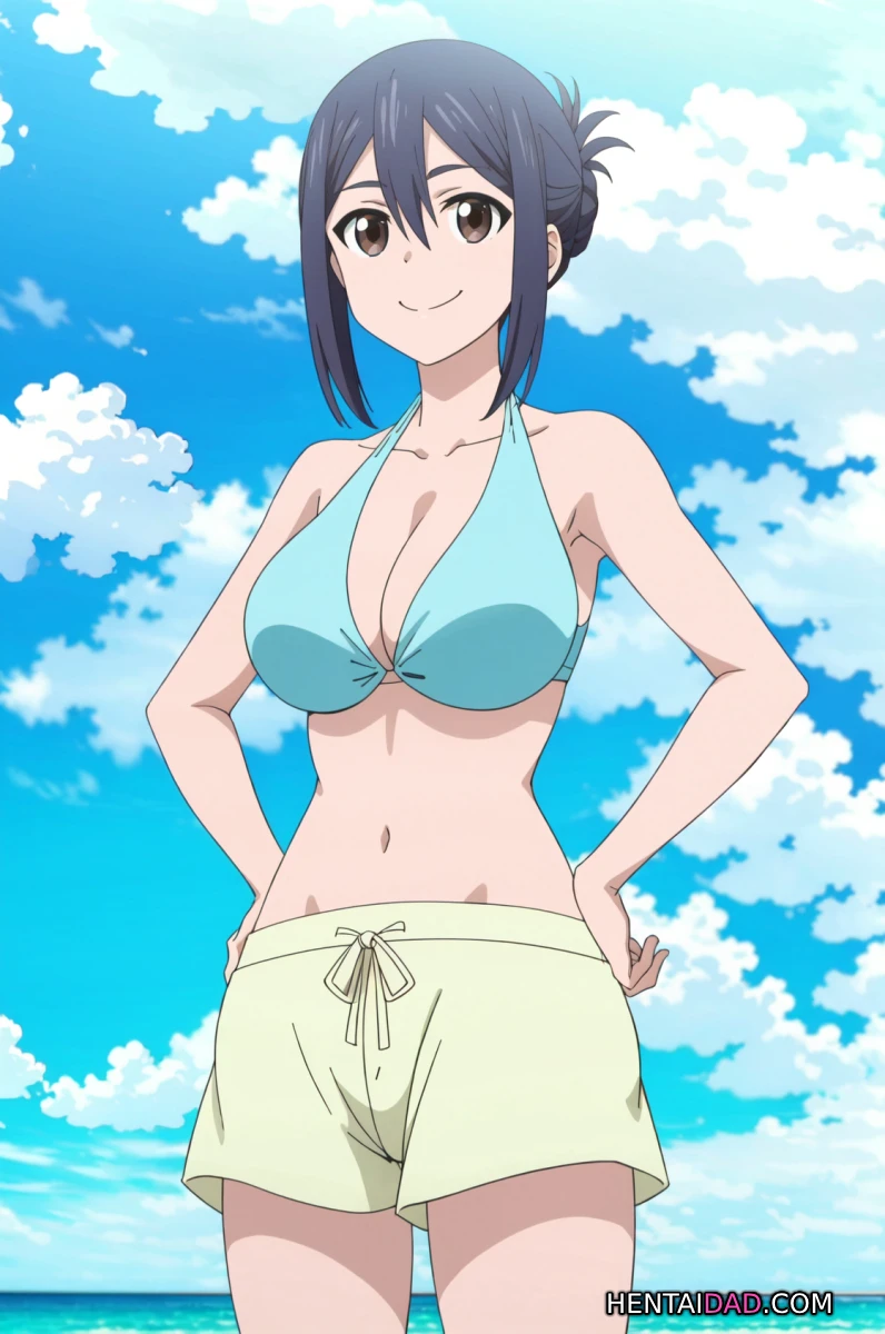 Ami Asai thư giãn trên bãi biển nắng vàng Ami Asai thư giãn trên bãi biển nắng vàng