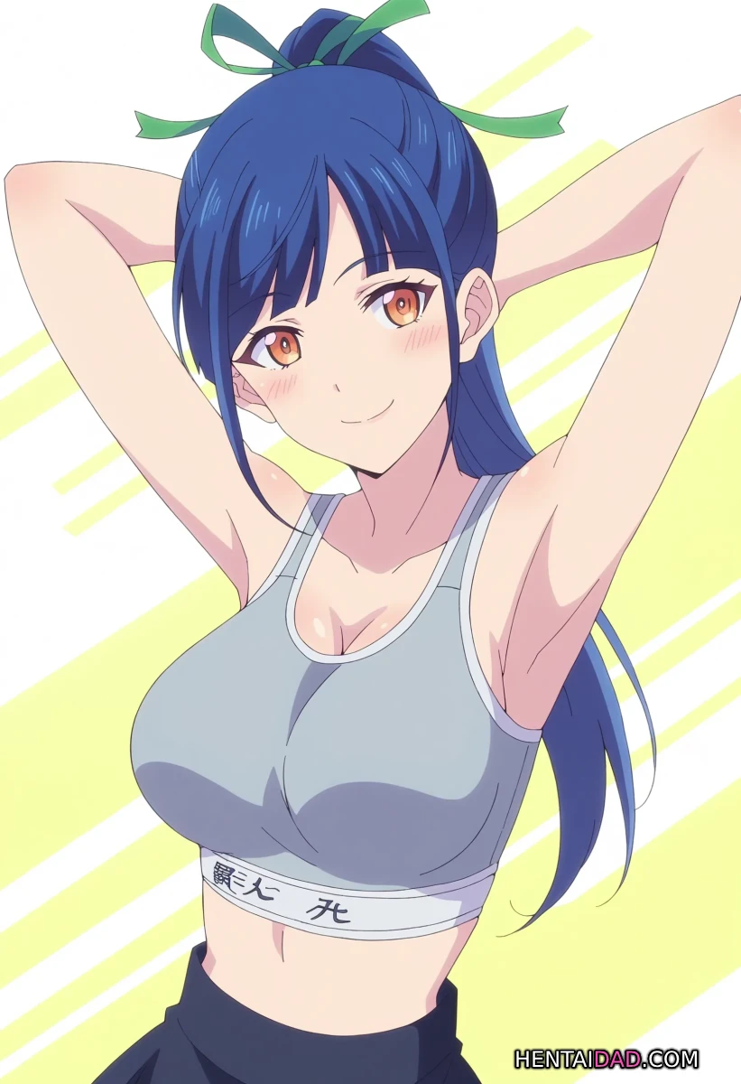 Ami Tsuruga năng động với mái tóc xanh và vẻ tươi trẻ. Ami Tsuruga năng động với mái tóc xanh và vẻ tươi trẻ.