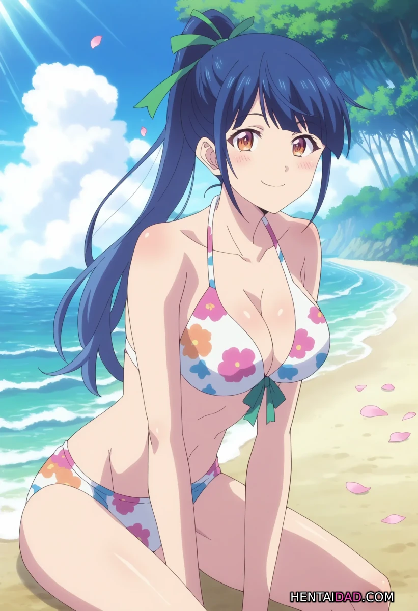 Ami Tsuruga ngắm nhìn biển ướt đượm trên bãi cát Ami Tsuruga ngắm nhìn biển ướt đượm trên bãi cát