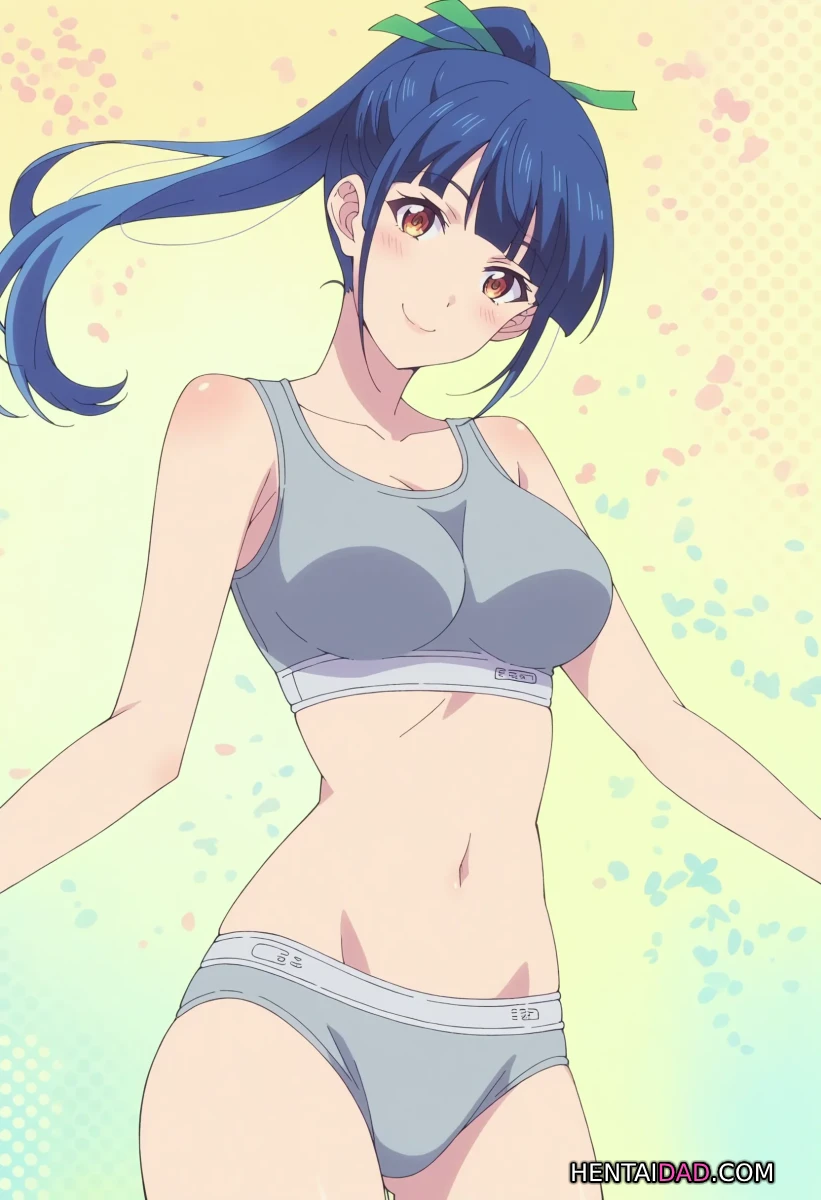 Ami Tsuruga tươi tắn với tóc pigtail xanh dương và nụ cười rạng rỡ. Ami Tsuruga tươi tắn với tóc pigtail xanh dương và nụ cười rạng rỡ.