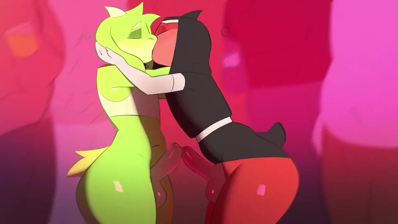 Ảnh hentai gay hai nhân vật furry xanh lá và đen đang hôn nhau nồng nhiệt Ảnh hentai gay hai nhân vật furry xanh lá và đen đang hôn nhau nồng nhiệt