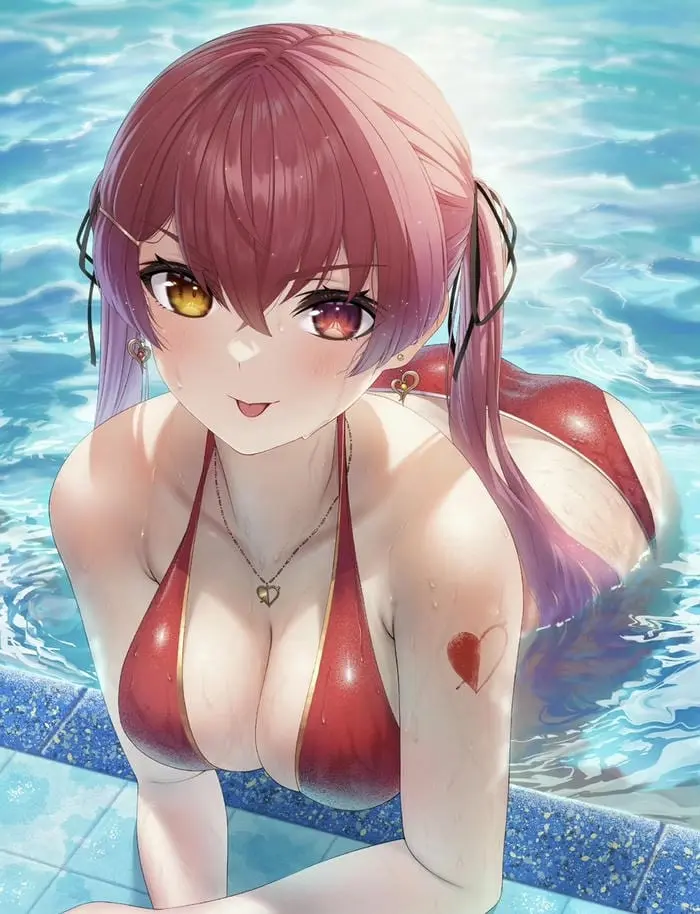 Anime bikini quyến rũ với cô gái trẻ xinh đẹp thả dáng hồ bơi Anime bikini quyến rũ với cô gái trẻ xinh đẹp thả dáng hồ bơi