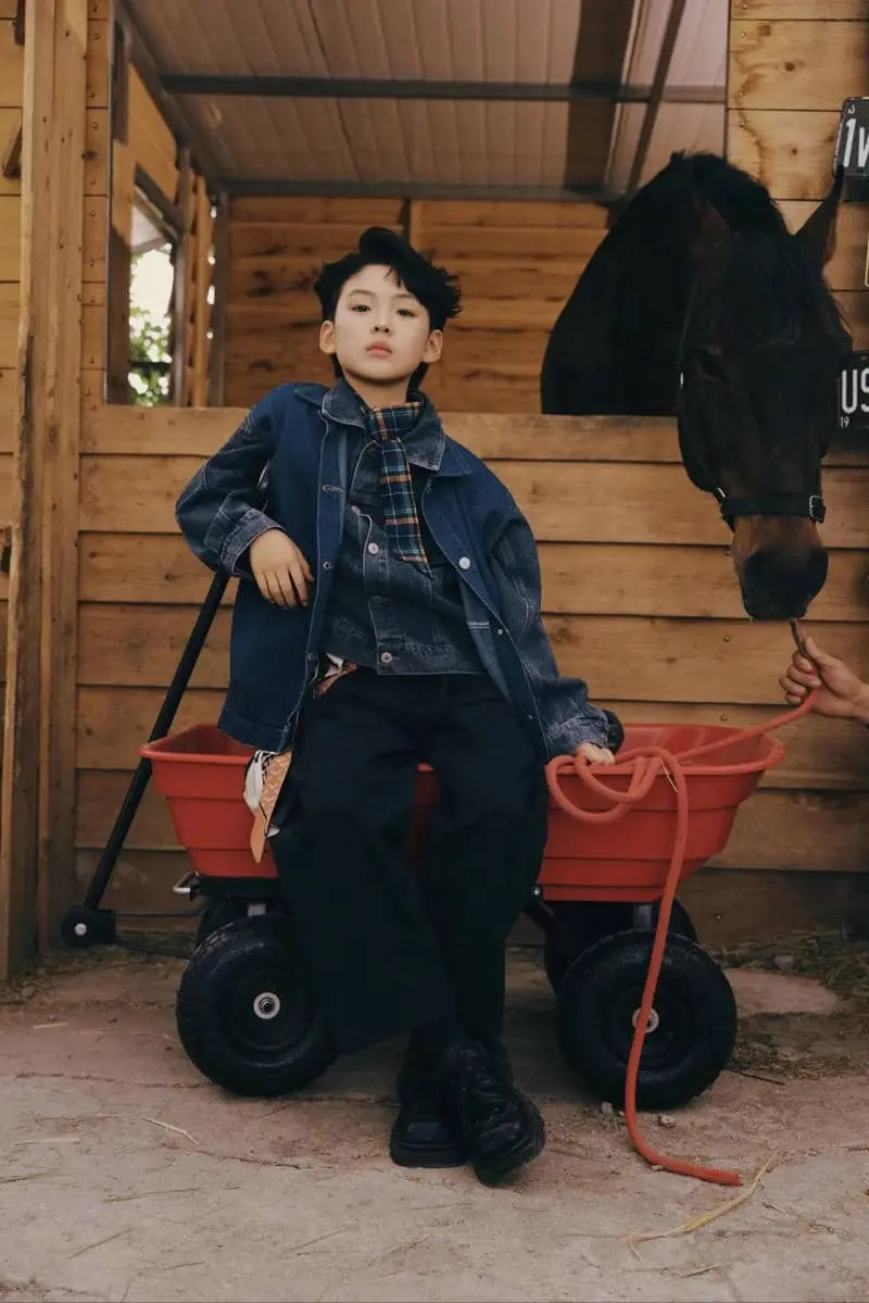 Chàng trai kháu khỉnh tuổi bên ngựa diện mạo điển trai đáng yêu Chàng trai kháu khỉnh tuổi bên ngựa diện mạo điển trai đáng yêu