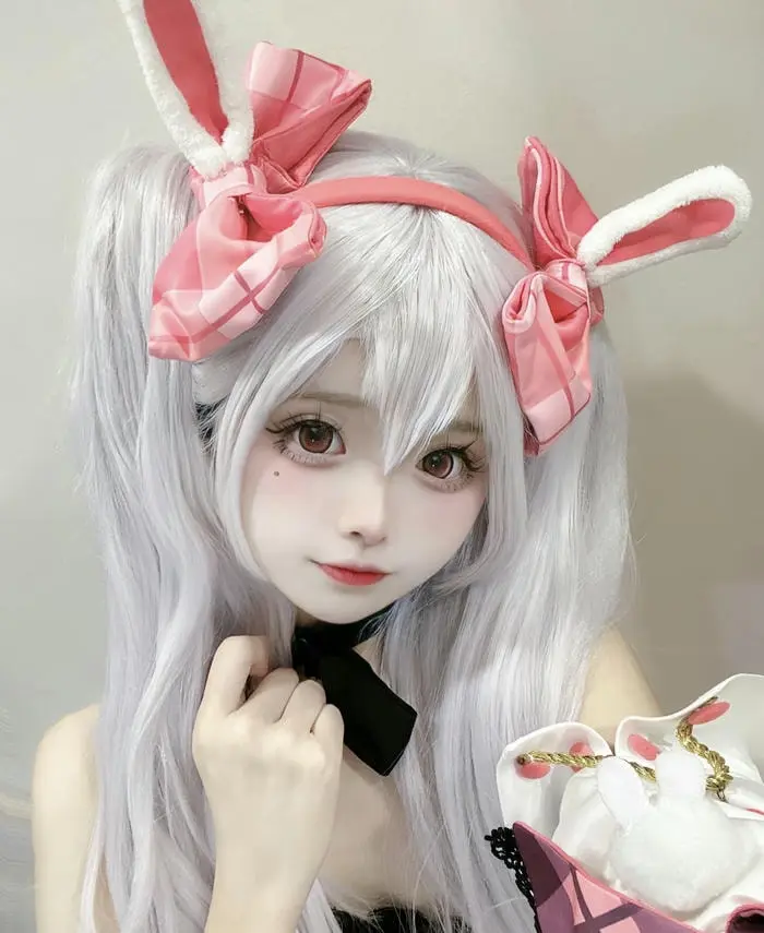 Cosplay dễ thương nữ thần thỏ trắng xinh xắn đáng yêu Cosplay dễ thương nữ thần thỏ trắng xinh xắn đáng yêu