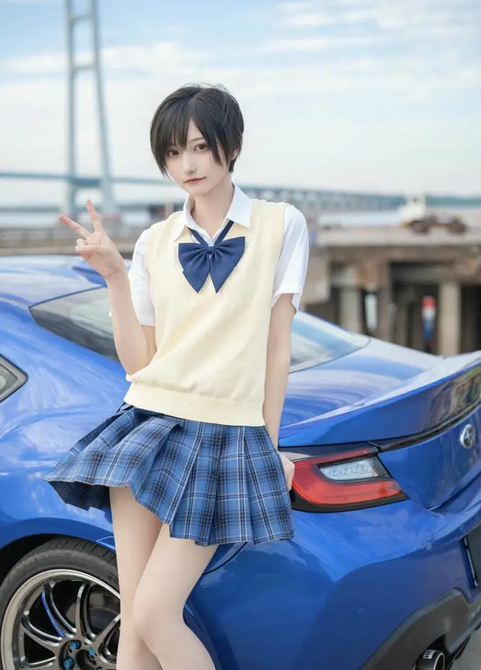Cosplay dễ thương xinh xắn vẻ đẹp ngọt ngào bên xe hơi thể thao Cosplay dễ thương xinh xắn vẻ đẹp ngọt ngào bên xe hơi thể thao