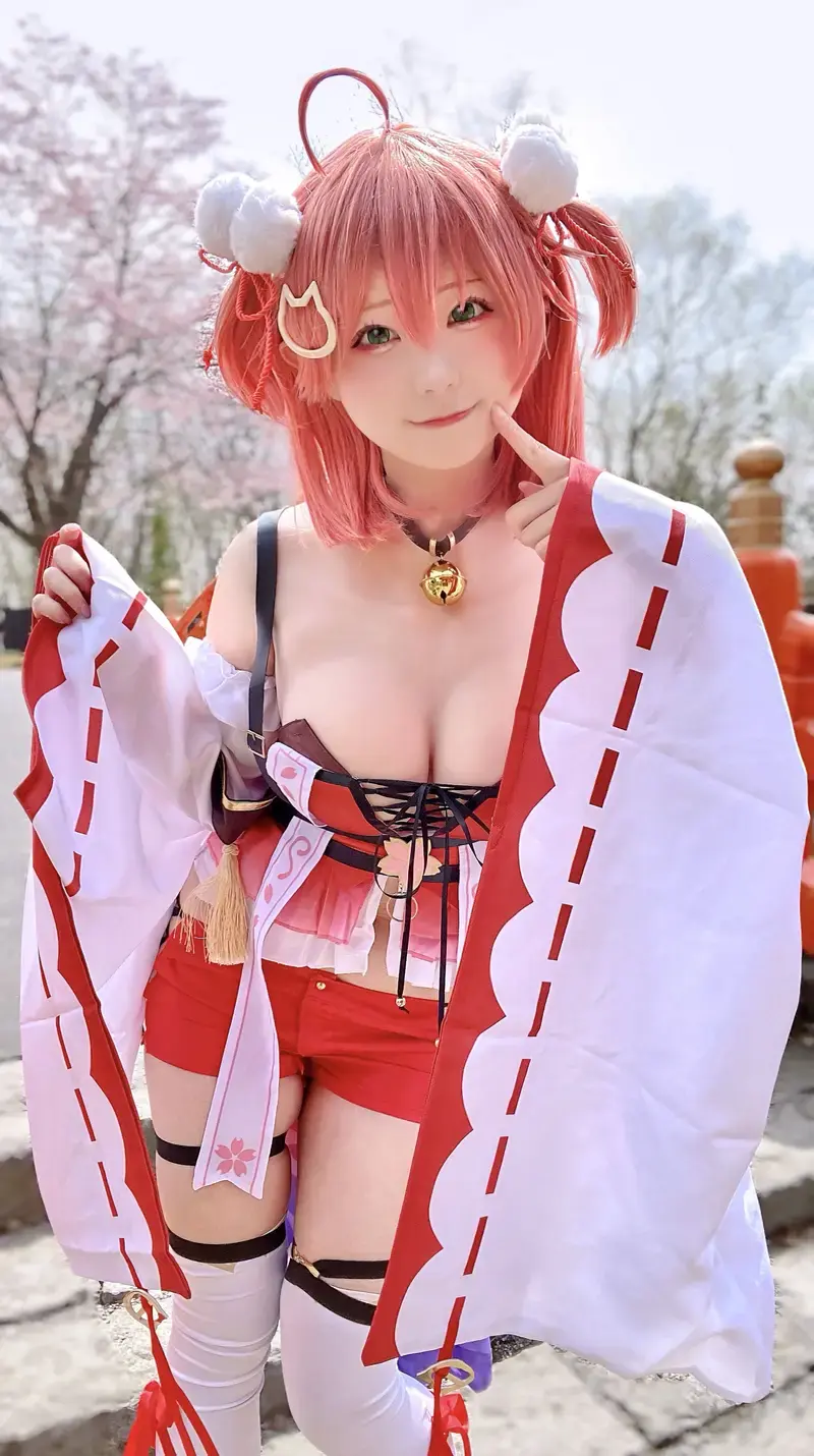 Cosplay miko vú bự lồn nứng hoa anh đào Cosplay miko vú bự lồn nứng hoa anh đào
