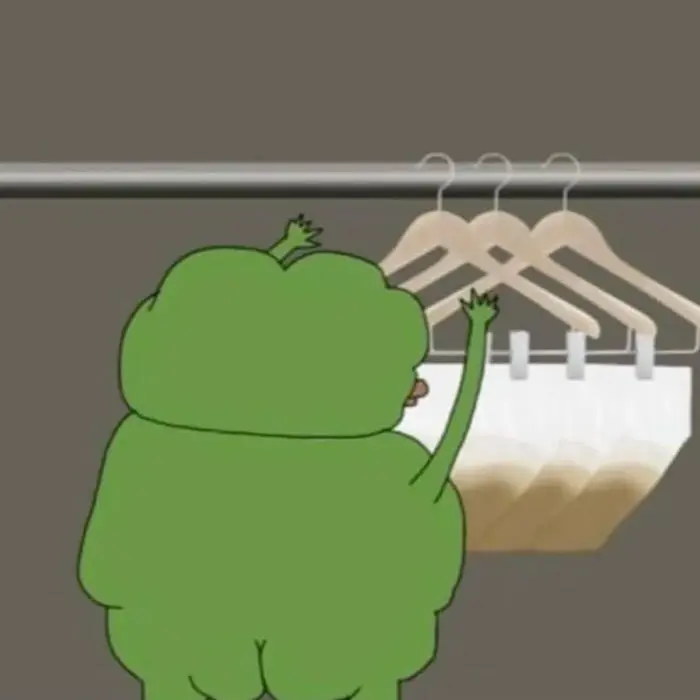 Ếch pepe chọn đồ biểu tượng internet hài hước đáng yêu Ếch pepe chọn đồ biểu tượng internet hài hước đáng yêu