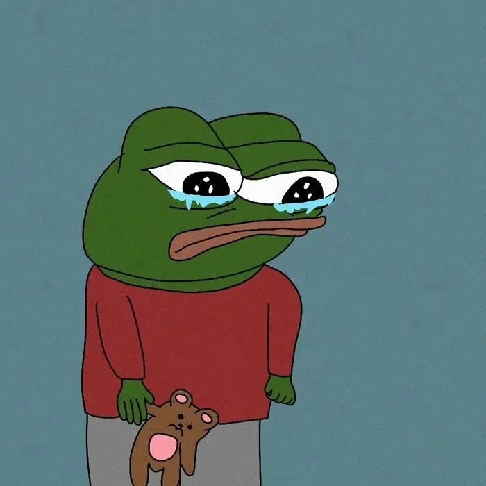 Ếch xanh pepe buồn bã ôm gấu bông biểu tượng cảm xúc đáng thương Ếch xanh pepe buồn bã ôm gấu bông biểu tượng cảm xúc đáng thương