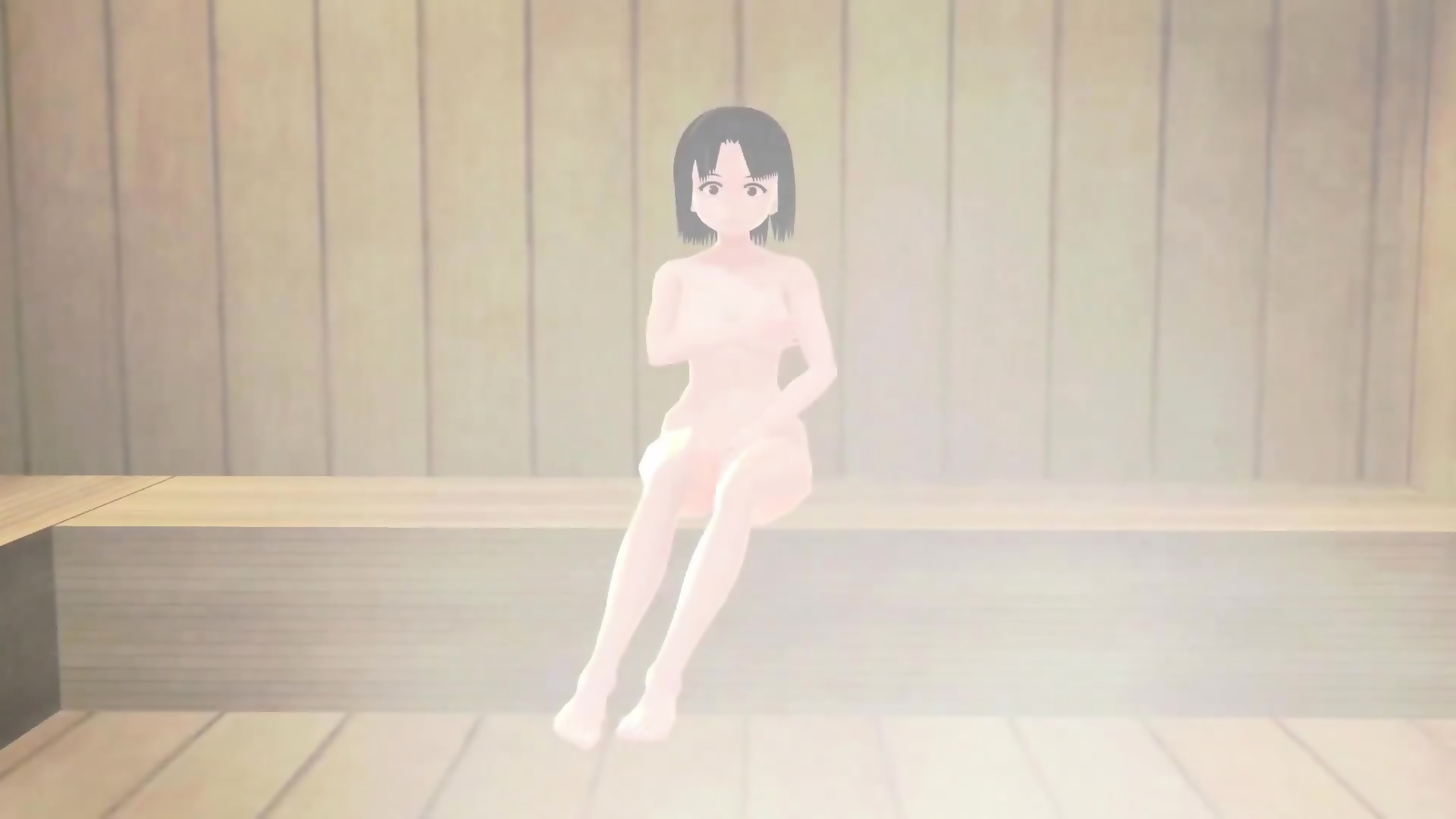 Gái anime không mặc đồ ngồi thư giãn trong phòng tắm hơi gỗ Gái anime không mặc đồ ngồi thư giãn trong phòng tắm hơi gỗ