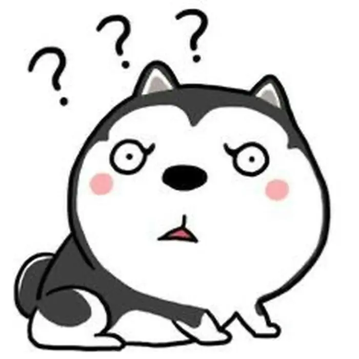 Meme chấm hỏi ngơ ngác biểu tượng thắc mắc của chú chó husky dễ thương Meme chấm hỏi ngơ ngác biểu tượng thắc mắc của chú chó husky dễ thương