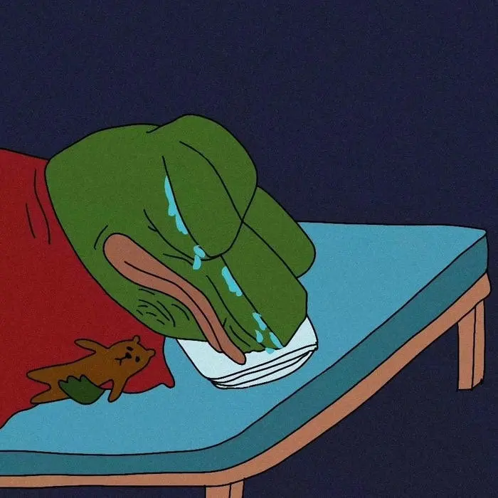 Meme ếch xanh pepe khóc nức nở chú ếch buồn bã tâm sự với gấu bông nhỏ Meme ếch xanh pepe khóc nức nở chú ếch buồn bã tâm sự với gấu bông nhỏ