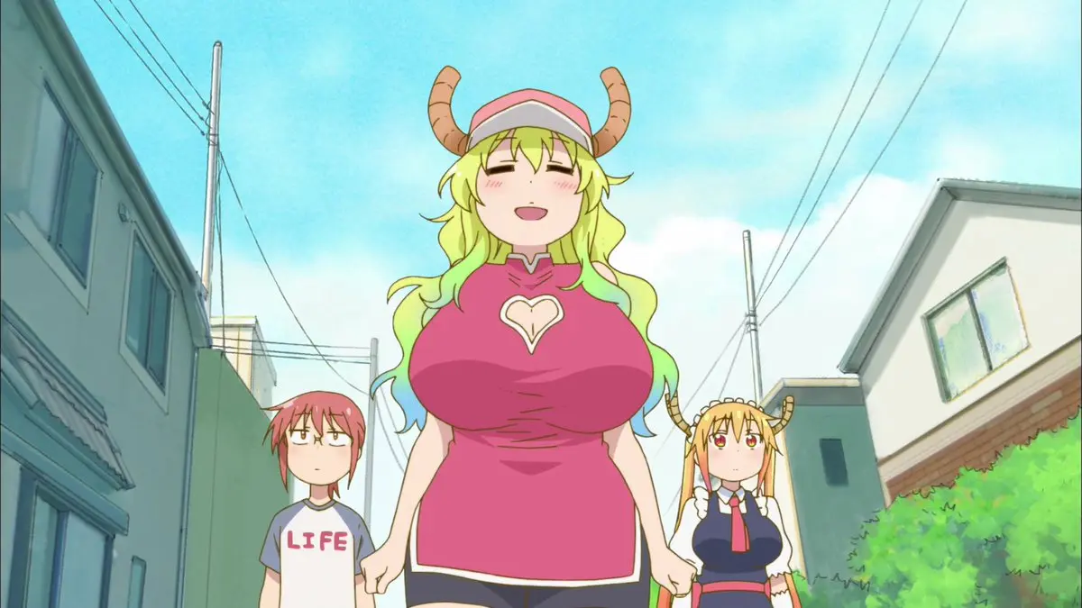 Tohru gái anime to tròn dẫn hai đứa trẻ đi dạo trên phố nhật bản Tohru gái anime to tròn dẫn hai đứa trẻ đi dạo trên phố nhật bản
