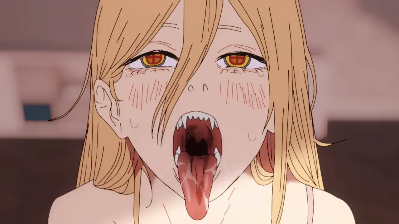 Cô gái anime tóc vàng mắt đỏ há miệng thè lưỡi power hentai dâm đãng Cô gái anime tóc vàng mắt đỏ há miệng thè lưỡi power hentai dâm đãng